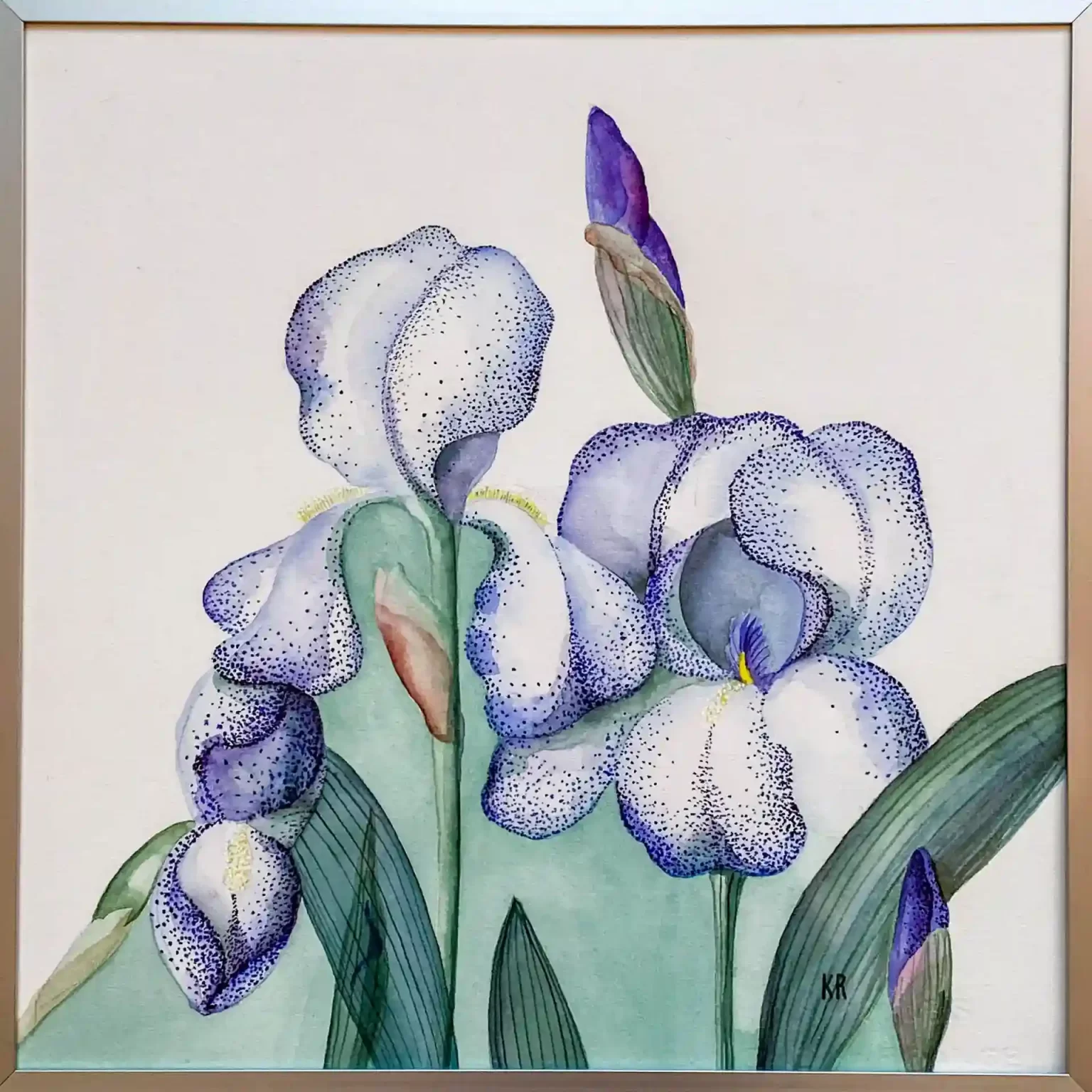 aquarells of lilac flowers