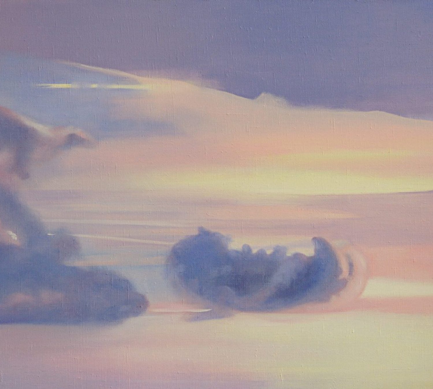 painting of sunset sky